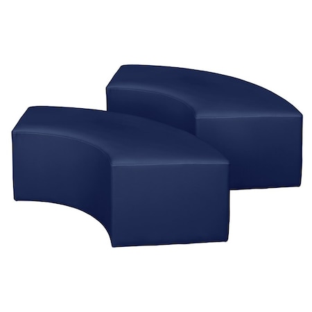 Regency Aurora Curved Vinyl Ottoman (Set of 2)- Naval Blue N6265NB2PK